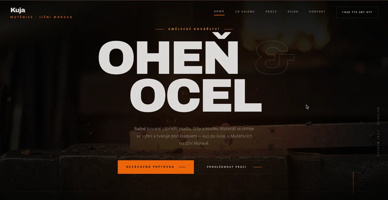 Umělecké kovářství Kuja – web